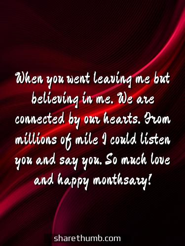 monthsary message for long distance relationship english